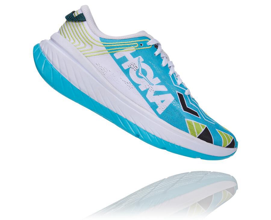 Hoka One One Løbesko Dame - Ironman Kona Carbon X - Blå/Hvide - 682579WKR